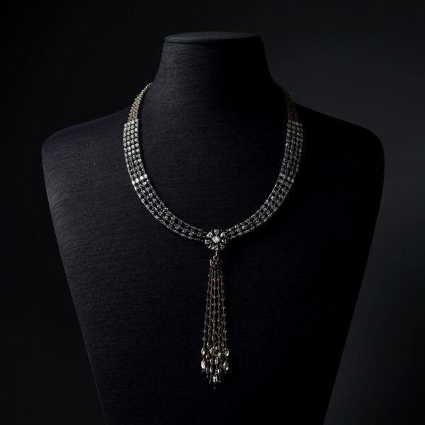 Antique Crystal Tassel Necklace