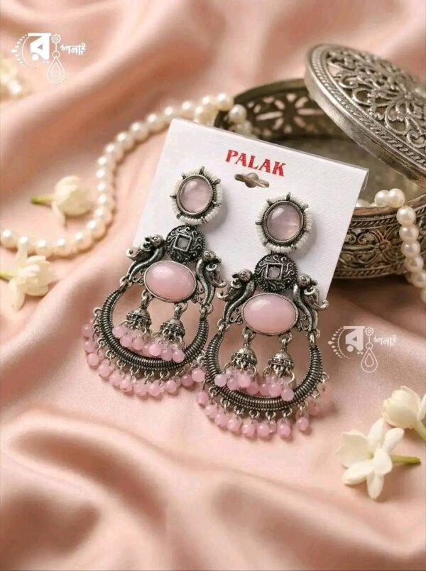 Oxidised Chandbali Earrings