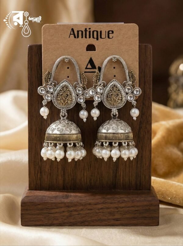 Maalika Dual Stone Kundan Earrings