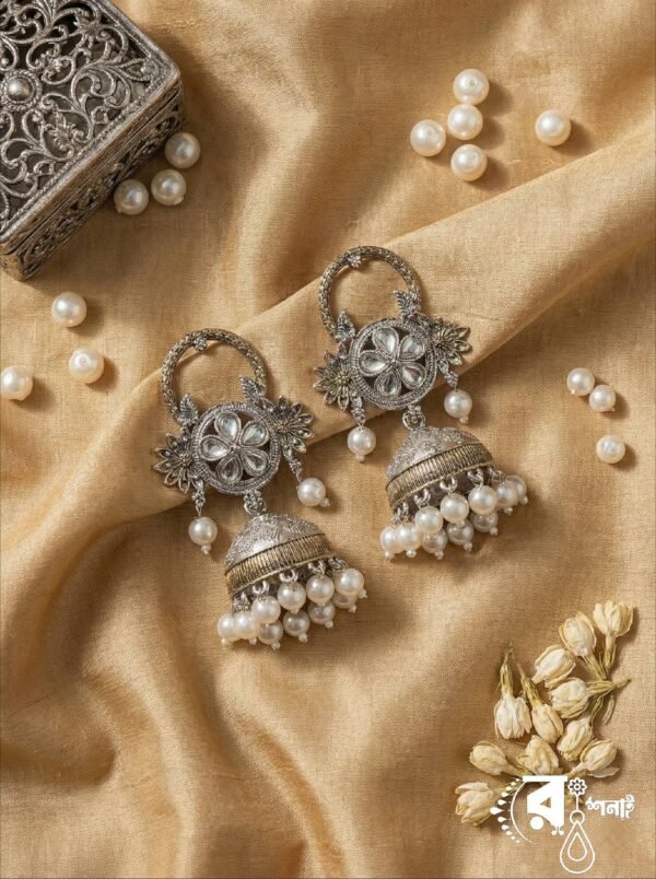 Maalika Dual Stone Kundan Earrings