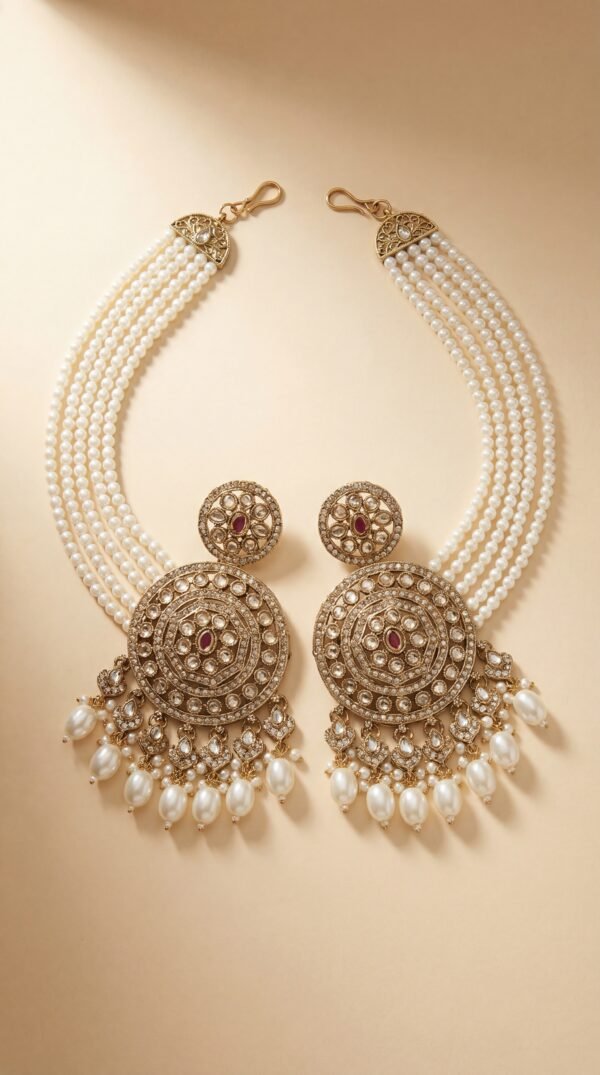 Exquisite Kundan Stud Earrings